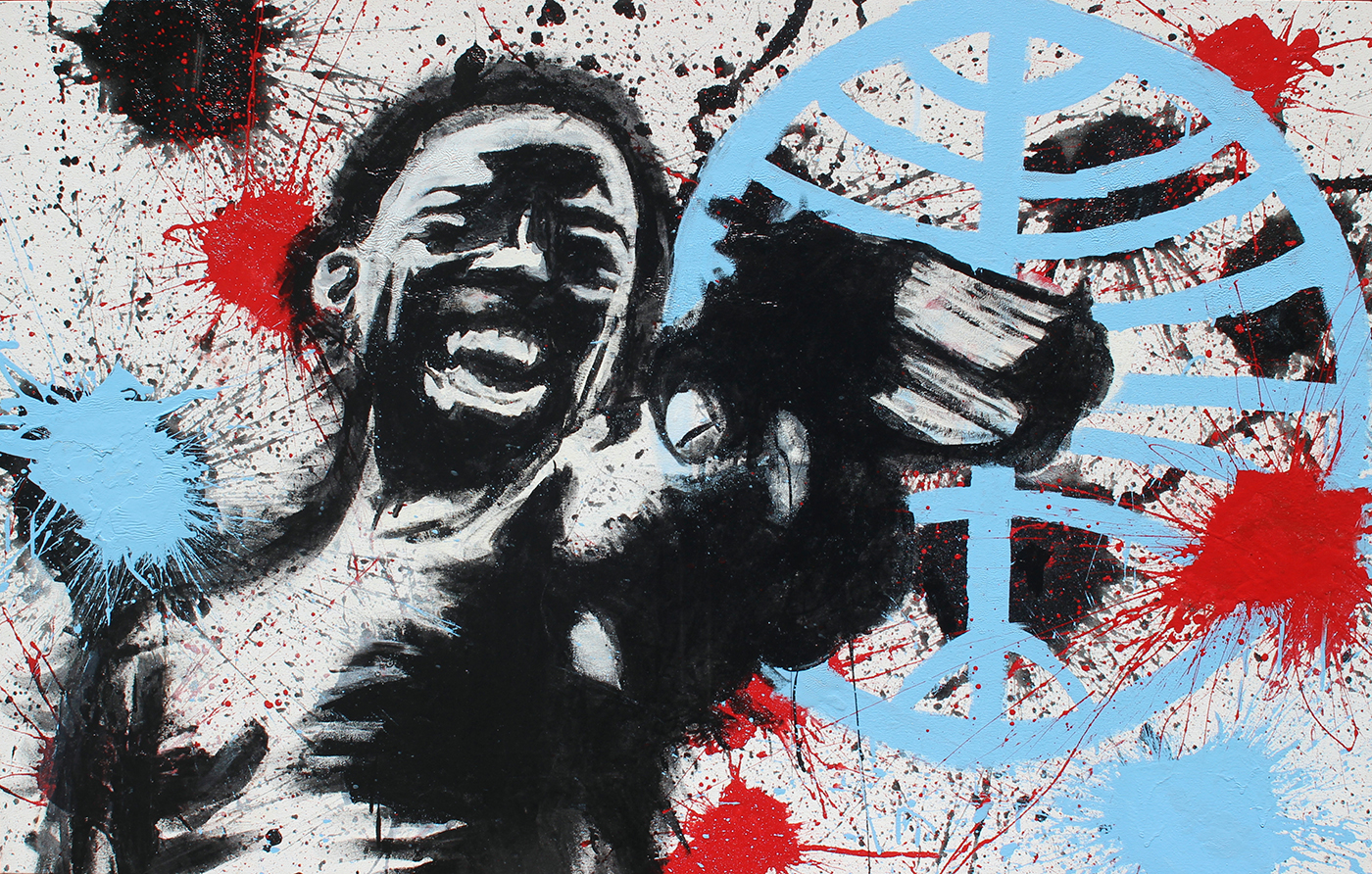 Favela kid,2015 (solo) Paint 43,5 x 67x5 inches